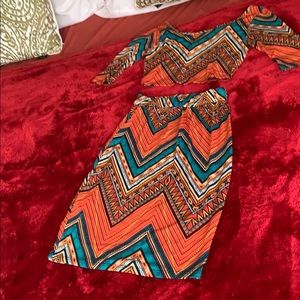 2pc Skirt and Crop set
